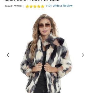 Ladies faux fur jacket NWOT